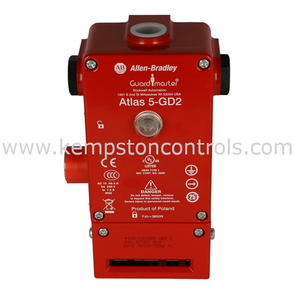 Guardmaster 440GL07255 ATLAS 5 LOCKING SWITCH 24VAC/DC Kempston Controls