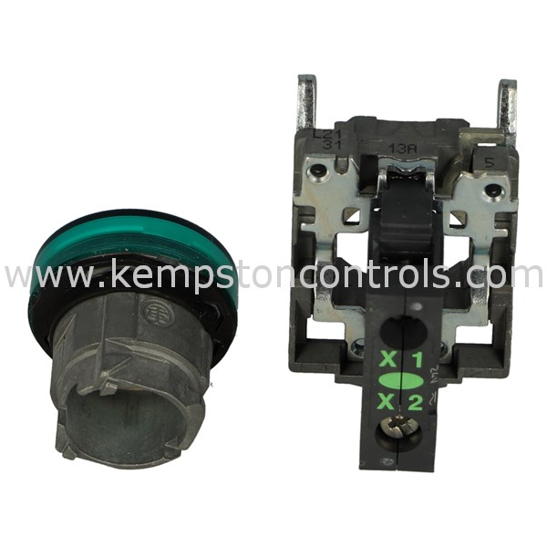 Schneider XB4BVB3 SCHNEIDER PILOT LIGHT GREEN 24V | Kempston Controls
