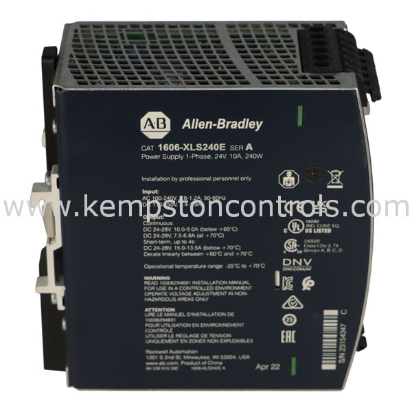 Allen Bradley 1606XLS240E ALLEN BRADLEY, POWER SUPPLY, COMPACT, 24VDC