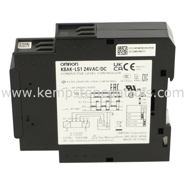 Omron K8AKLS1 24VAC/DC MONITORING RELAY 22.5MM WIDE Kempston Controls