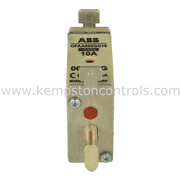 ABB OFAA000GG10 HRC FUSE LINK SIZE NH000, GG, 10A Kempston Controls