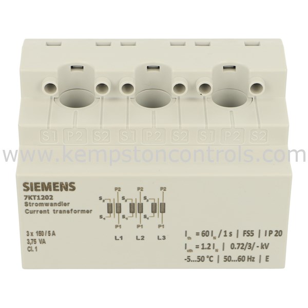 Siemens 7KT1202 CURRENT TRANSFORMER AC 3X 150/5 A Kempston Controls