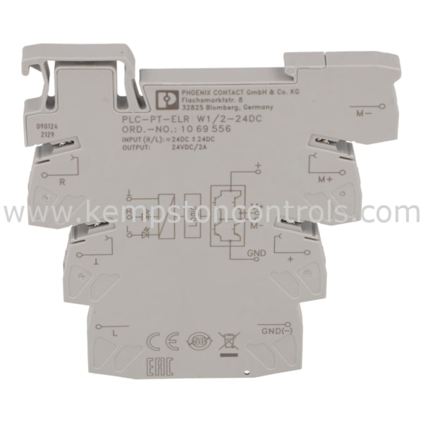 Phoenix 1069556PH REVERSING LOAD RELAY, SINGLE PHASE, 0.4 W, 24 V DC