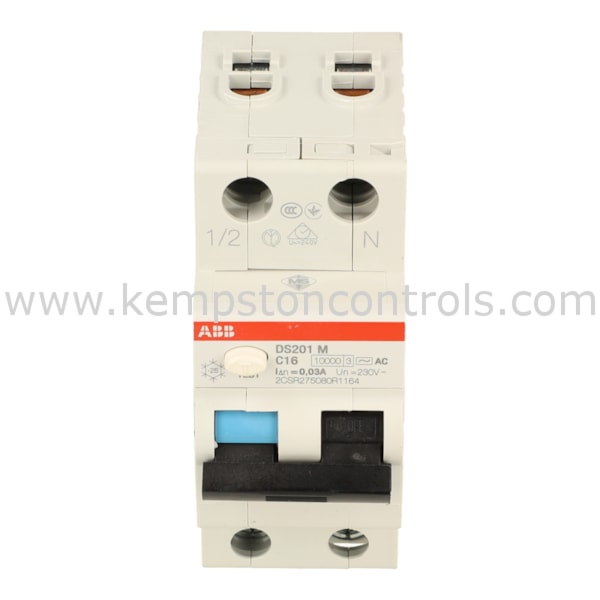 ABB 2CSR275080R1164 ABB RCBO, 1P+N IN 2 MODULES, 16A, 230VAC, 30MA ...