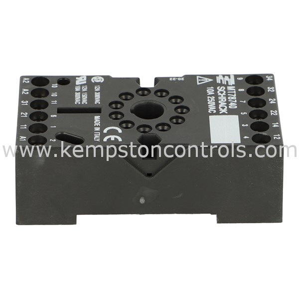 Schrack MT78740 SCHRACK RELAY SOCKET, DIN RAIL, 11PIN, SCREW TYPE ...