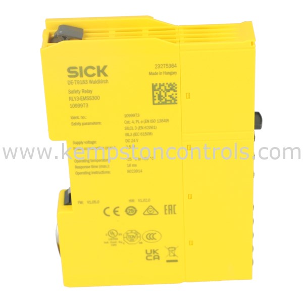 Sick Rly 3 Sick RLY3-EMSS300 SICK SAFETY RELAY, SIL3 CAT 4 PLE, 3 ENABLING CURRENT ...