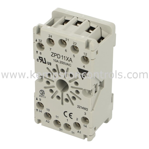Carlo Gavazzi ZPD11XA SOCKET FOR RCP RELAYS, 300V AC, 10A, SCREW CAGE