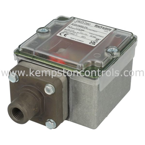 Barksdale E1HH250P4 PRESSURE SWITCH, HOUSED, ADJ RANGES 0.28 TO 0.9