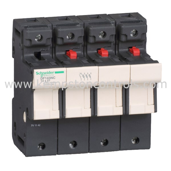 Schneider DF143NC SCHNEIDER FUSE CARRIER, TESYS DF, 3POLE+N, 50A, FUSE