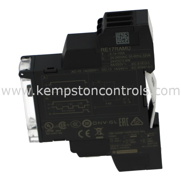 Schneider RE17RAMU MODULAR TIMING RELAY, 8 A, 1 CO, 1 S..100 H, ON