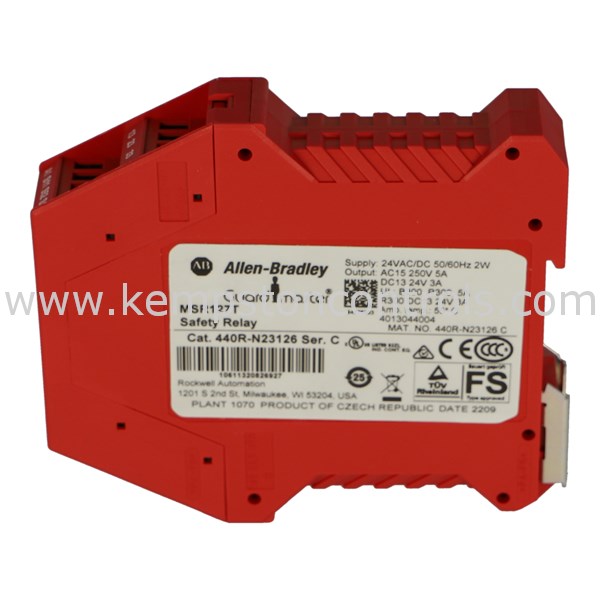 Guardmaster 440RN23126 MONITORING SAFETY RELAY, AUTO/MANUAL RESET, MSR127T, 24VAC/DC Kempston