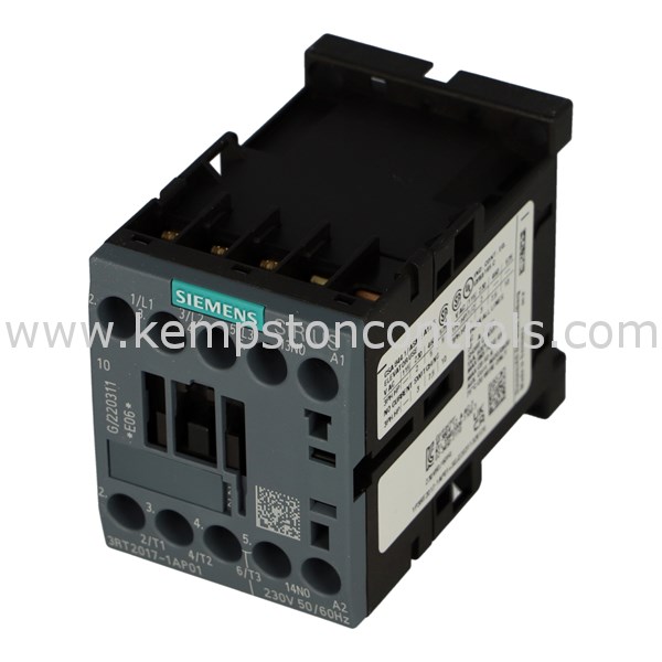 Siemens 3RT2017-1AP01 SIEMENS CONTACTOR, AC-3, 5.5KW/400V, 1NO, AC 230V ...