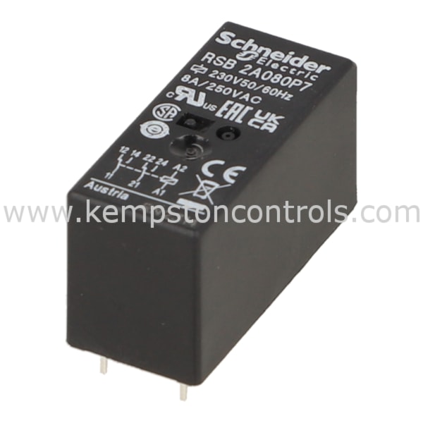 Schneider RSB2A080P7 SCHNEIDER INTERFACE PLUG-IN RELAY, 8 A, 2 CO, 230 ...