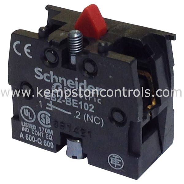 Schneider ZB2BE102 SCHNEIDER CONTACT BLOCK 1NC | Kempston Controls