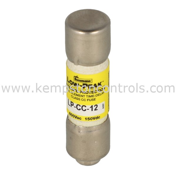 Bussmann LPCC12 TIMEDELAY FUSE, 12A, 600V, 10.3 X 38.1MM, CLASS CC