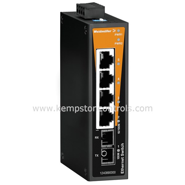 Weidmuller 1240890000 NETWORK SWITCH, UNMANAGED, FAST 4 PORT