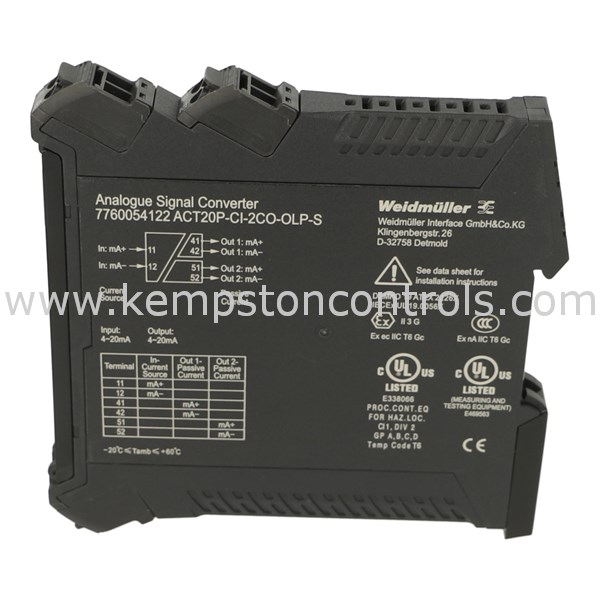 Weidmuller 7760054122 WEIDMULLER SIGNAL DISTRIBUTOR, OUTPUT CURRENT ...