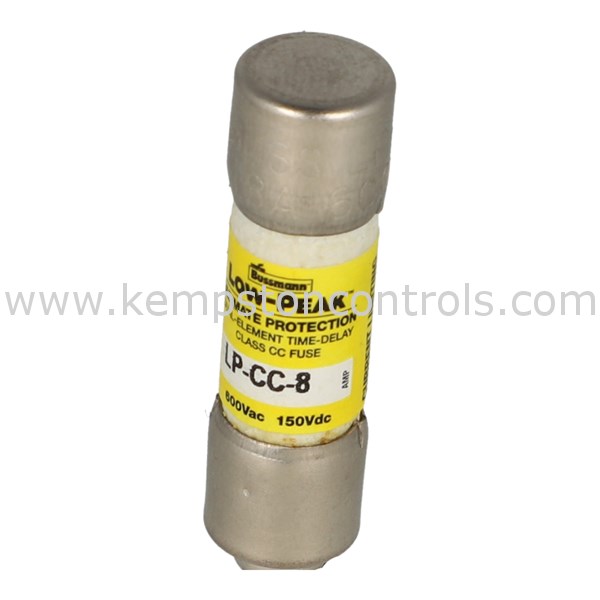 Bussmann LP-CC-8 TIME-DELAY FUSE, 8A, 600V, 10.3 X 38.1MM, CLASS CC ...