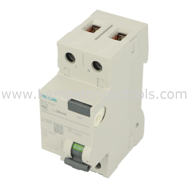 Siemens 5SV4314-0 SIEMENS RCCB 2P TYPE AC 40A 30MA 230V | Kempston Controls