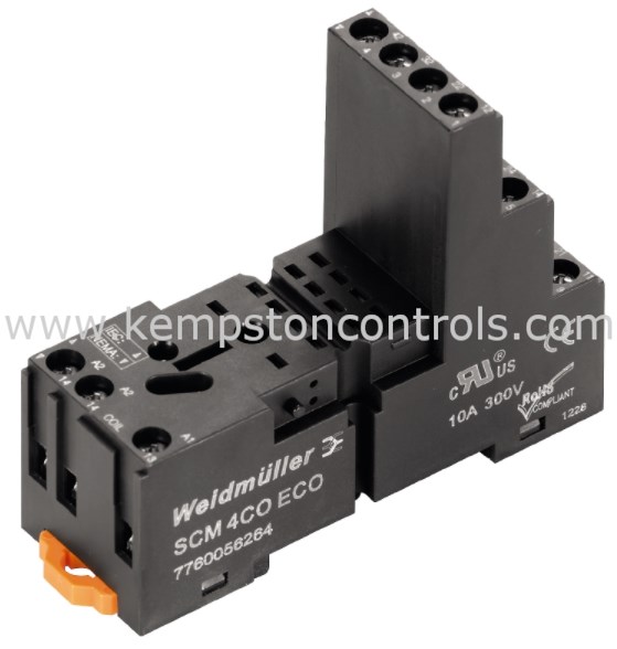 Weidmuller 7760056264 WEIDMULLER SCM 4CO ECO, D SERIES RELAY BASE, 6A ...