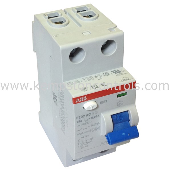 ABB 16256108 F372-25/0.03 DP RCD 25A 30MA | Kempston Controls