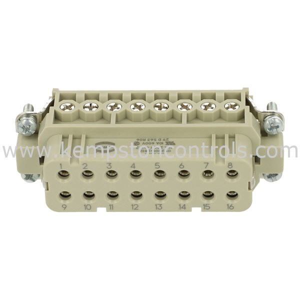 HARTING 09200162812 HARTING 16A PANEL MOUNT CONNECTOR FEMALE INSERT ...