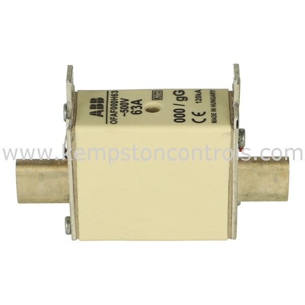 ABB 1SCA022627R1390 HRC FUSE LINK, 63A, LOW VOLTAGE FUSE, SIZE NH000