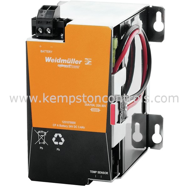 Weidmuller 1251070000 WEIDMULLER CP A BATTERY, 24V, DC3.4AH MODULE ...
