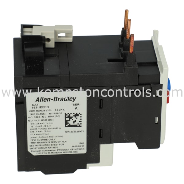 Allen Bradley 1931EFEB IEC OVERLOAD RELAY, ELETRONIC, SELECTABLE TRIP