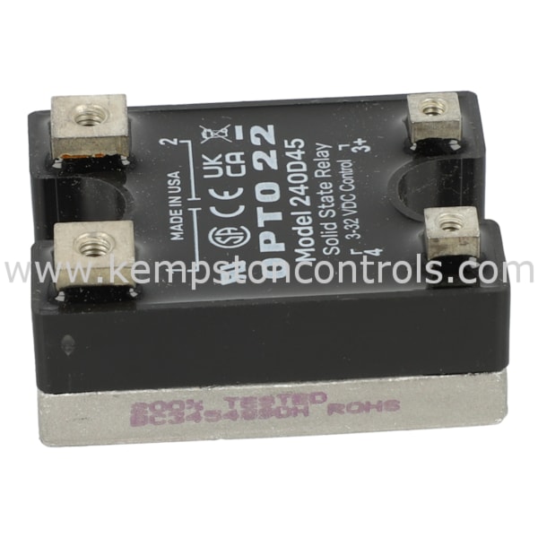 Other 240D45 OPTO22 SOLID STATE RELAY, 240VAC, 45A, DC CONTROL, 3 HP ...
