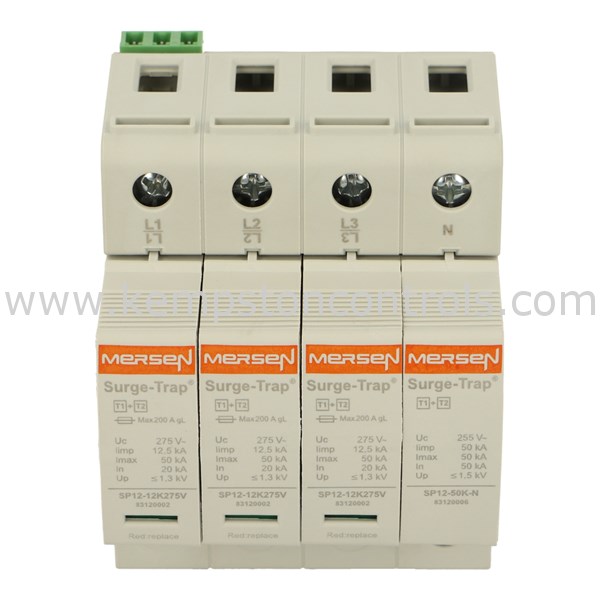 Mersen 83120139 SURGE TRAP PLUGGABLE SURGE PROTECTION TYPE 1+2 12.5