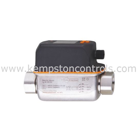 IFM SV5200 VORTEX FLOW METER WITH DISPLAY, 1830VDC, 2 X PNP/NPN, G 1/2