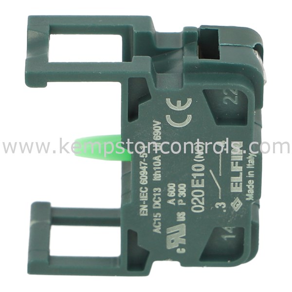 Elfin 020E10 ELFIN CONTACT BLOCK N/O FOR 22MM PILOT DEVICES | Kempston ...