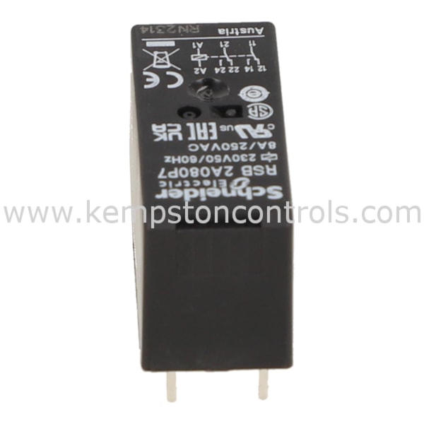 Schneider RSB2A080P7 SCHNEIDER INTERFACE PLUG-IN RELAY, 8 A, 2 CO, 230 ...