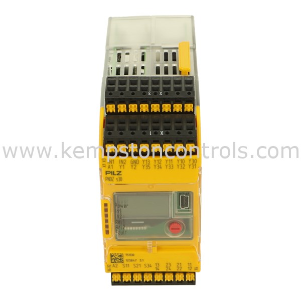 Pilz 751330 SAFETY RELAY, 2 N/O + 2 N/C, 24240VACDC, STANDSTILL