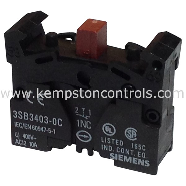 Contacteur Bouton-poussoir 400V AC12 10A - Modèles 3SB3400-0B, 0C, 0D, 0K, 3SB3403-0A