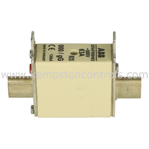 ABB 1SCA022627R1390 HRC FUSE LINK, 63A, LOW VOLTAGE FUSE, SIZE NH000