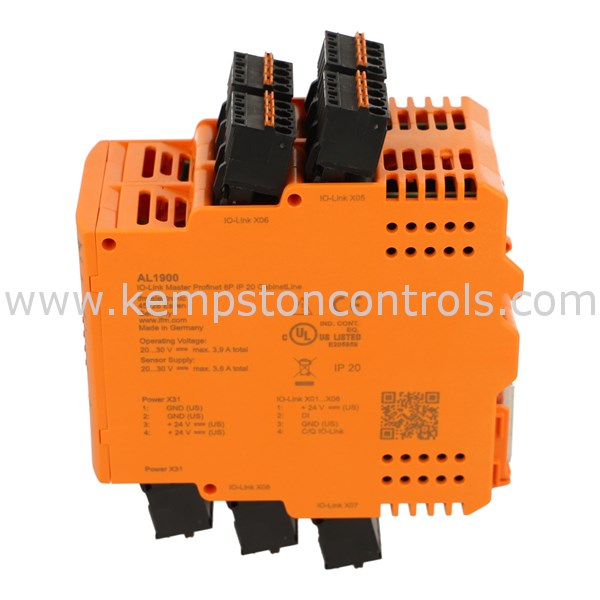 IFM AL1900 IOLINK MASTER WITH INTERFACE, 3.6A, 30VDC, IP20