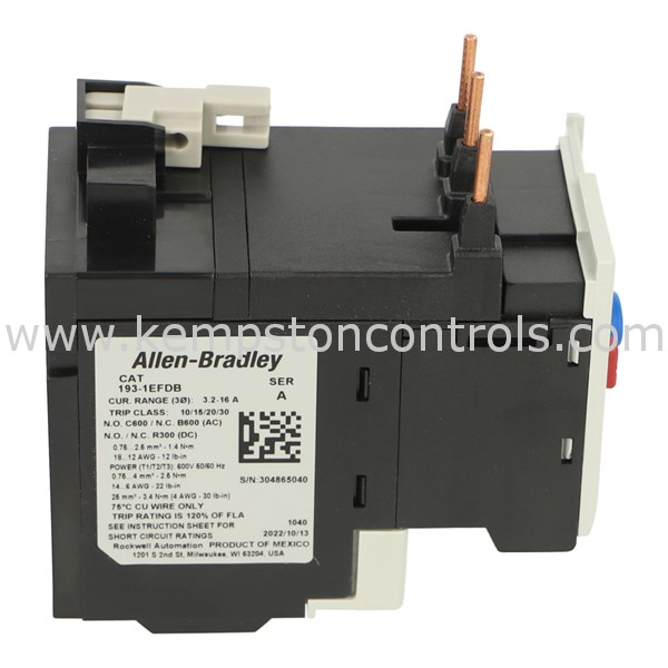 Allen Bradley 1931EFDB IEC OBERLOAD RELAY ELECTRONIC SELECTABLE TRIP